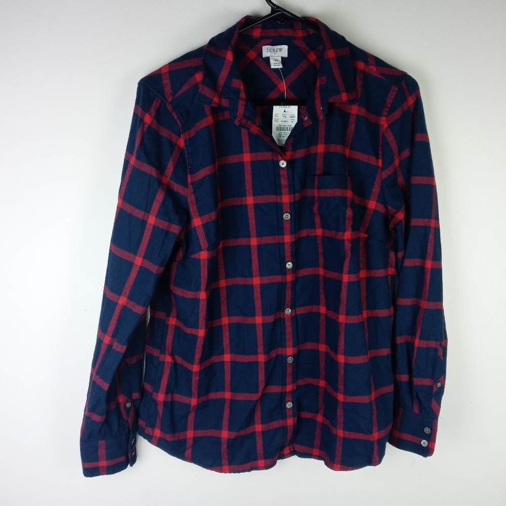 J. Crew Flannel Boy Shirt Size M